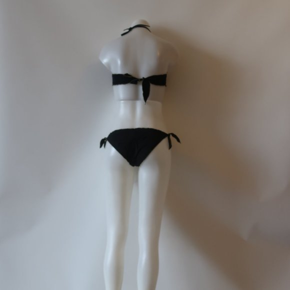 WOMENS LE BAIN BY ETAM BLACK GOLD BANDEAU SWIMSUIT BIKINI XS UK/8 US/4 * - Picture 8 of 11